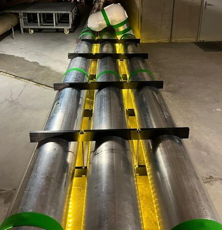 Druckluftkabel nebeneinander